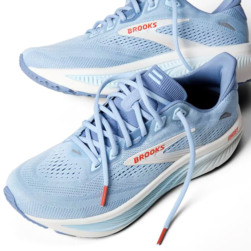 Brooks Women's Ghost 18 Athletic Running Walking Everyday Comford Sneaker, Nantucket Tigerlily Coconut 