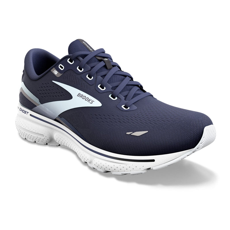 Brooks Wide Ghost 15 Running Shoes Womens Shoes Peacoat/Pearl/Soft Air
