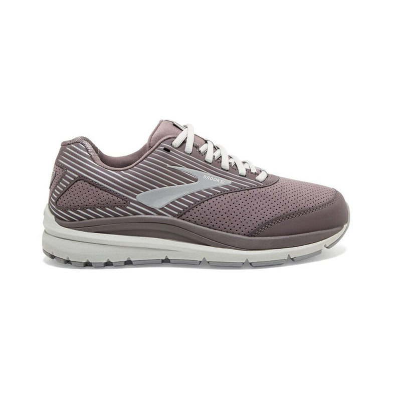 Brooks Addiction Walker Suede Sneaker Womens Shoes Shark/Alloy/Oyster