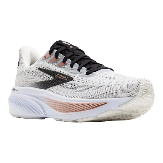 Brooks Women's Ghost 17 Womens Shoes White/Black/Rose Gold