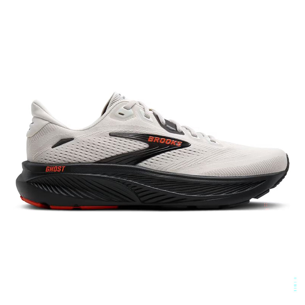 Brooks Ghost 18 Mens Pearl Coconut Tigerlily Everyday Running Comfort Sneaker