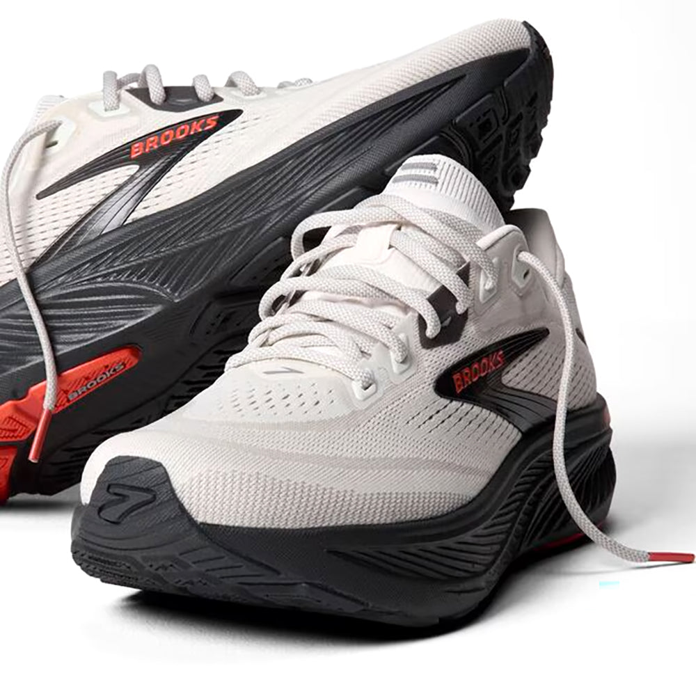 Brooks Ghost 18 Mens Pearl Coconut Tigerlily Everyday Running Comfort Sneaker