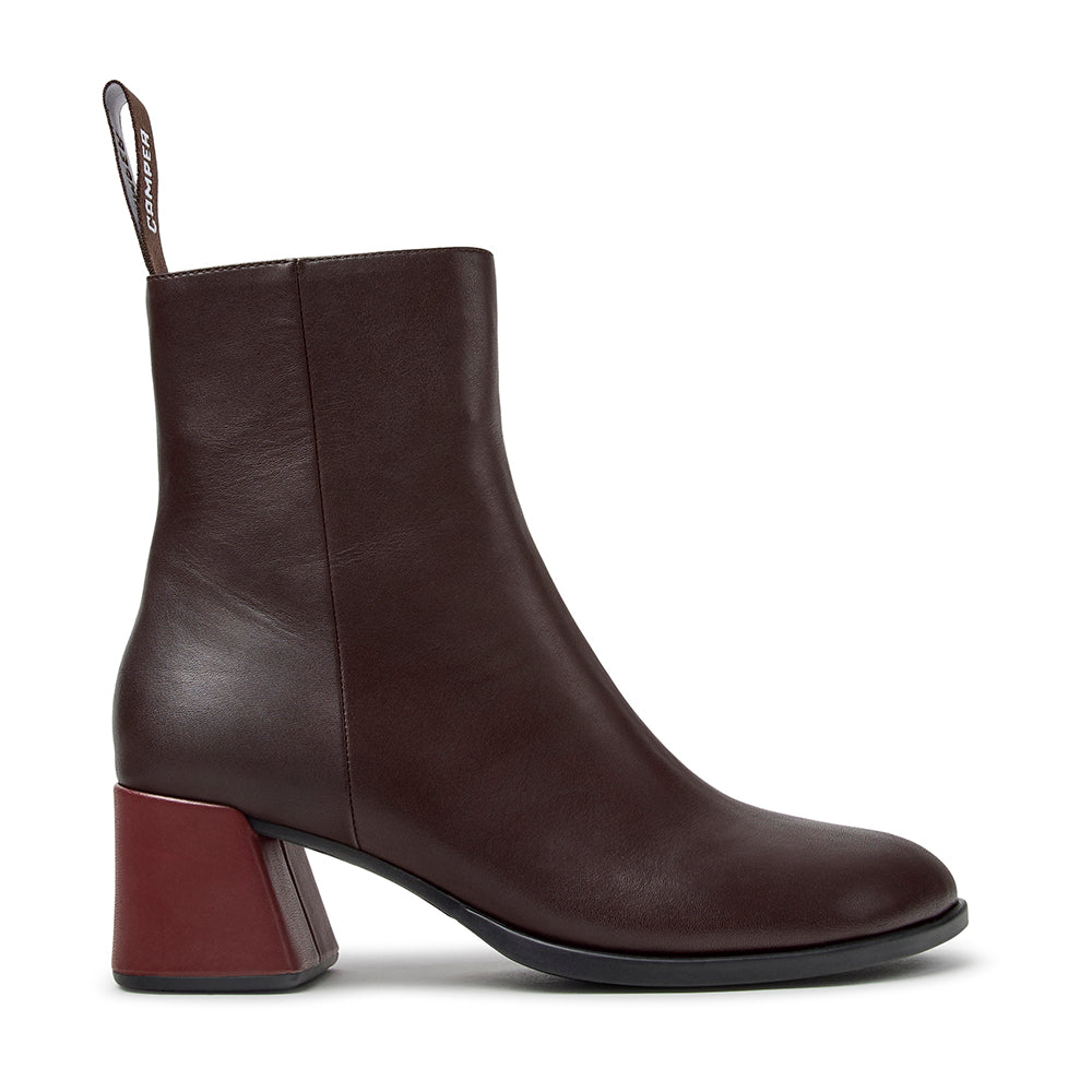 Camper Kora Leather Heeled Ankle Boot
