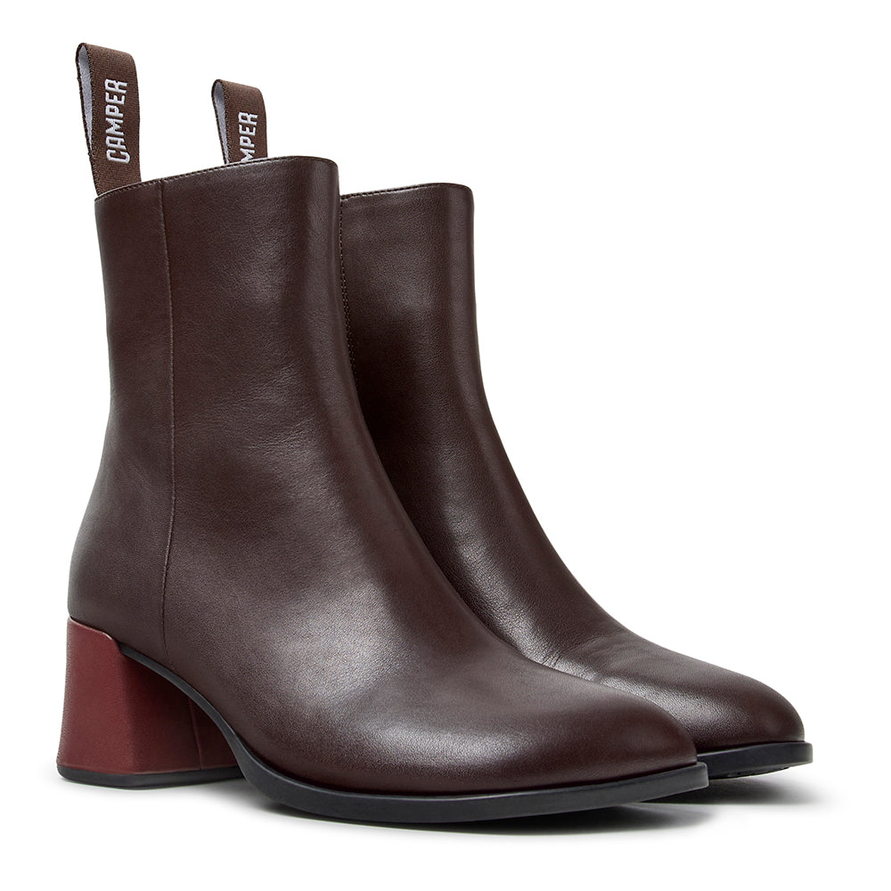 Camper Kora Leather Heeled Ankle Boot