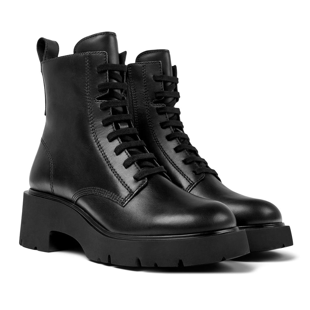 Camper Milah Combat Boot (K400577) Womens Shoes 001 Black