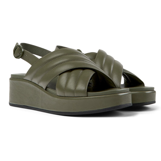 Camper Misia Platform Slide Womens Shoes Med Green