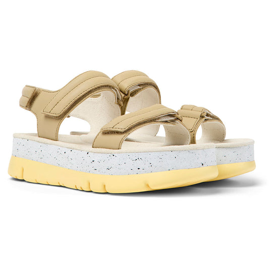 Camper Oruga Strap Sandal Womens Shoes Med Beige