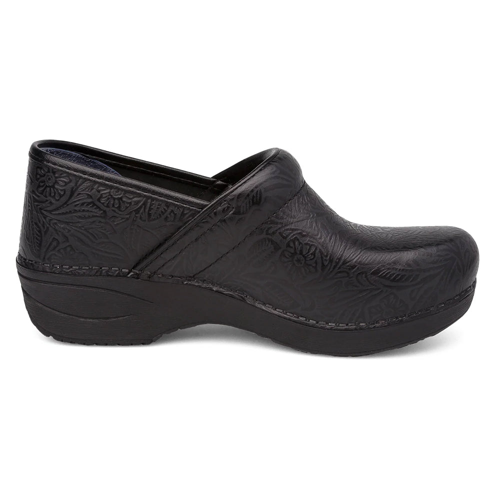 Dansko XP 2.0 Black Tooled Floral Womens Shoes