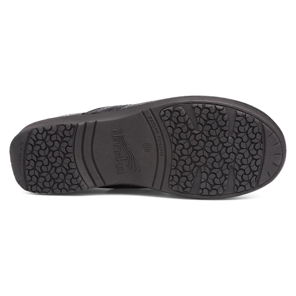 Dansko XP 2.0 Black Tooled Floral Womens Shoes