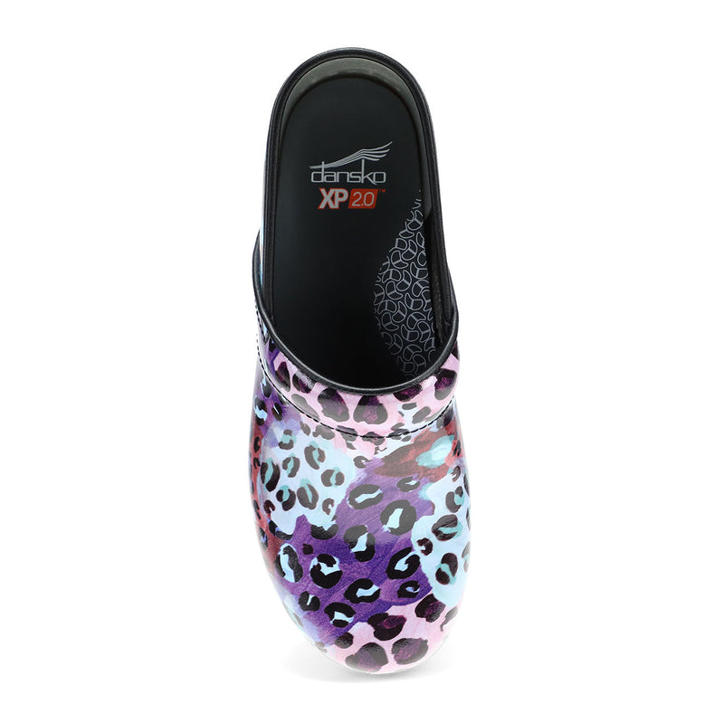 Dansko XP 2.0 Purple Leopard Patent Womens Shoes 
