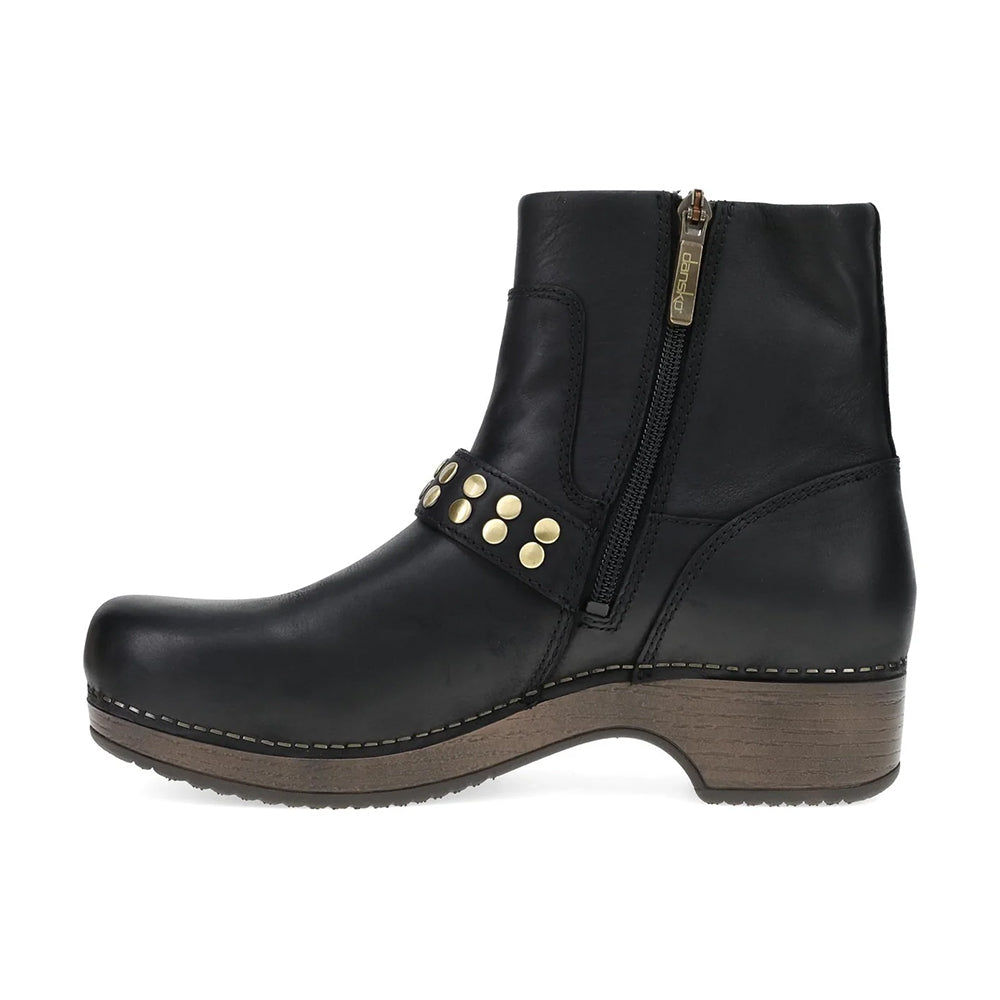 Dansko Baylin Black Leather Ankle Boot Womens 