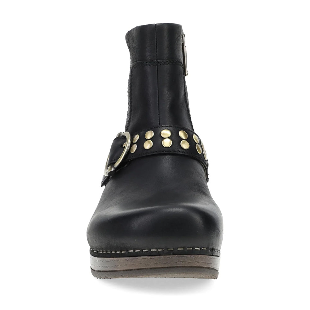 Dansko Baylin Black Leather Ankle Boot Womens 