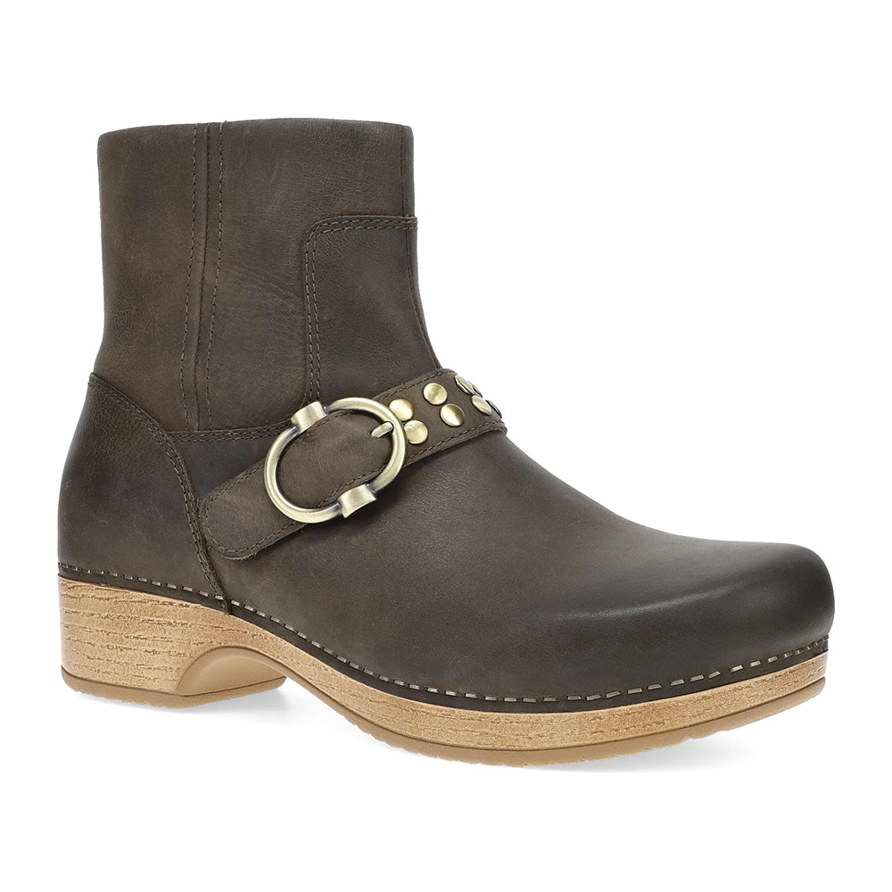 Dansko Baylin Mushroom Leather Ankle Boot Womens 