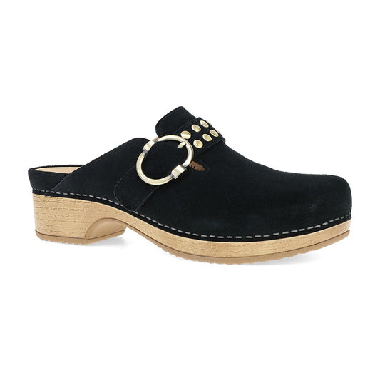Dansko Branson Clog Womens Shoes Black Suede