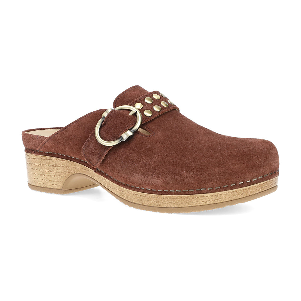 Dansko Branson Clog Womens Shoes Mahogany Suede