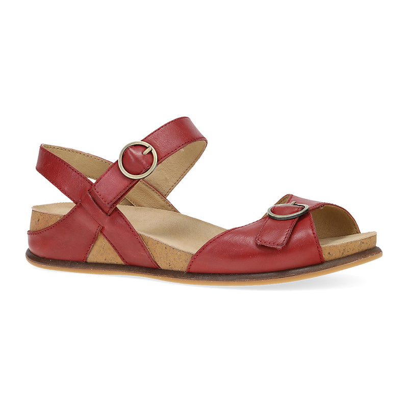 Dansko Candace Womens Shoes RedBurnishedNappa