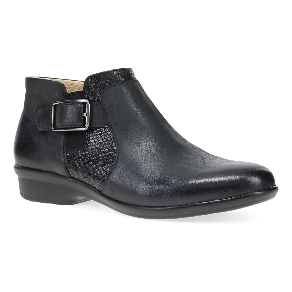 Dansko Carolyn Black Burnished Calf