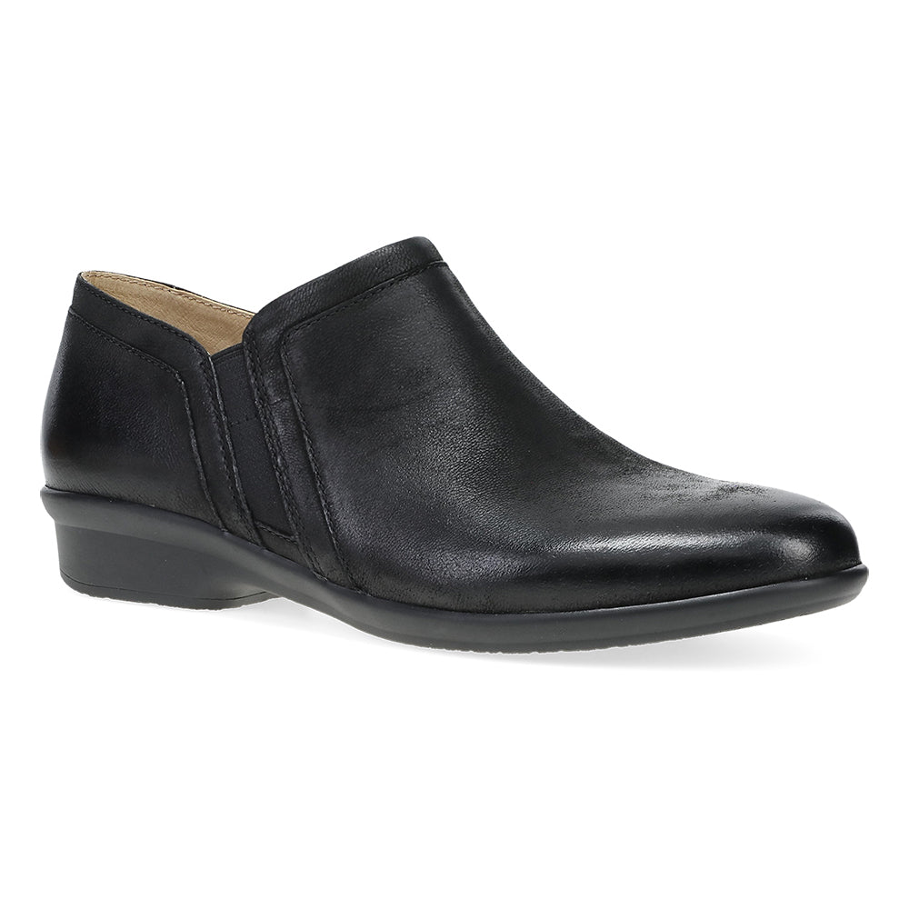 Dansko Cheryl Womens Shoes Black Burnished Nubuck