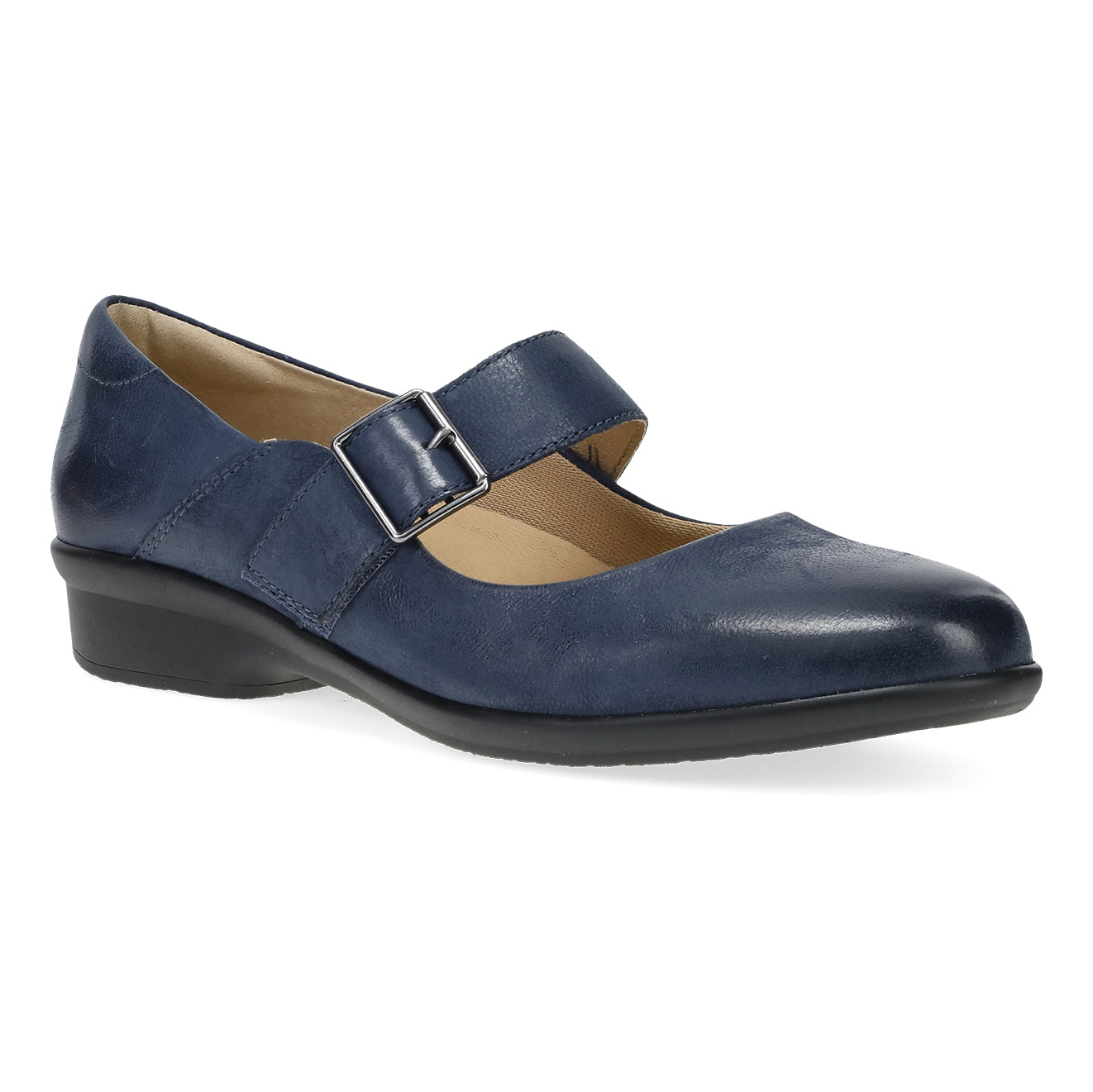 Dansko Collette Wide Womens Shoes Navy Burnished Nubuck
