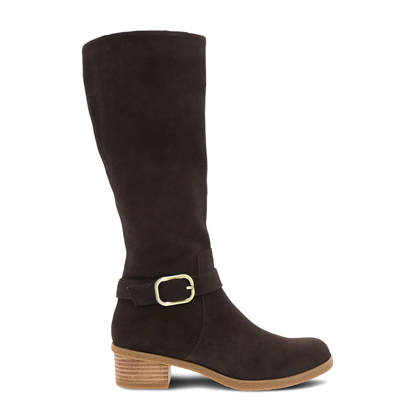 Dansko Dalinda Boot Womens Shoes Chocolate Waterproof Suede