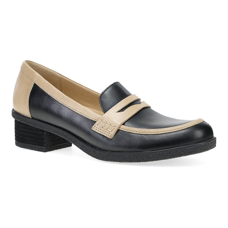 Dansko Danica Womens Shoes Black/Dune Waterproof Burnished