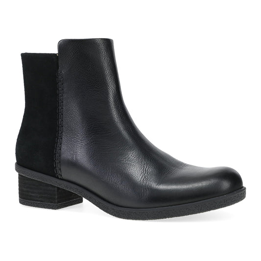 Dansko Denay Womens Shoes Black Waterproof Milled