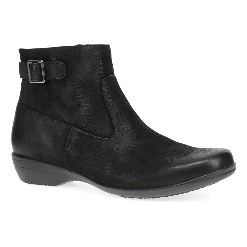 Dansko Finnley Womens Shoes Black Burnished Nubuck