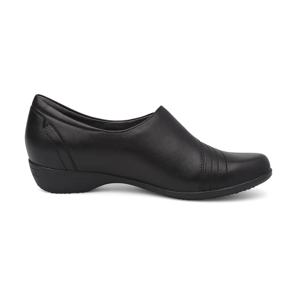 Dansko Franny Slip On Loafer Black Wide Womens Shoes