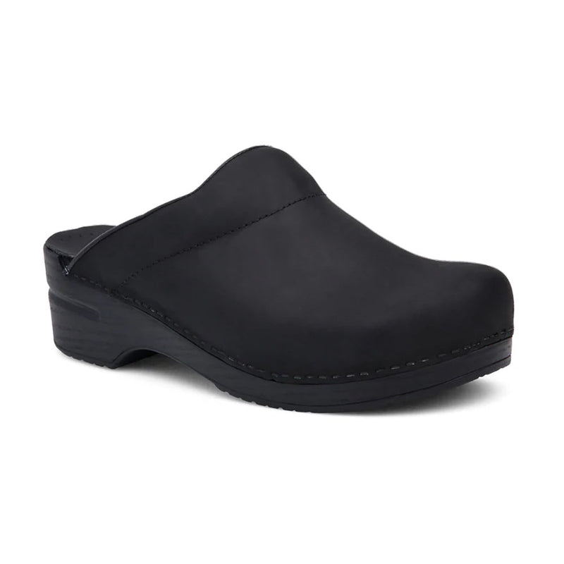 Dansko Karl Slip On Clog Mens Shoes BlackOiled