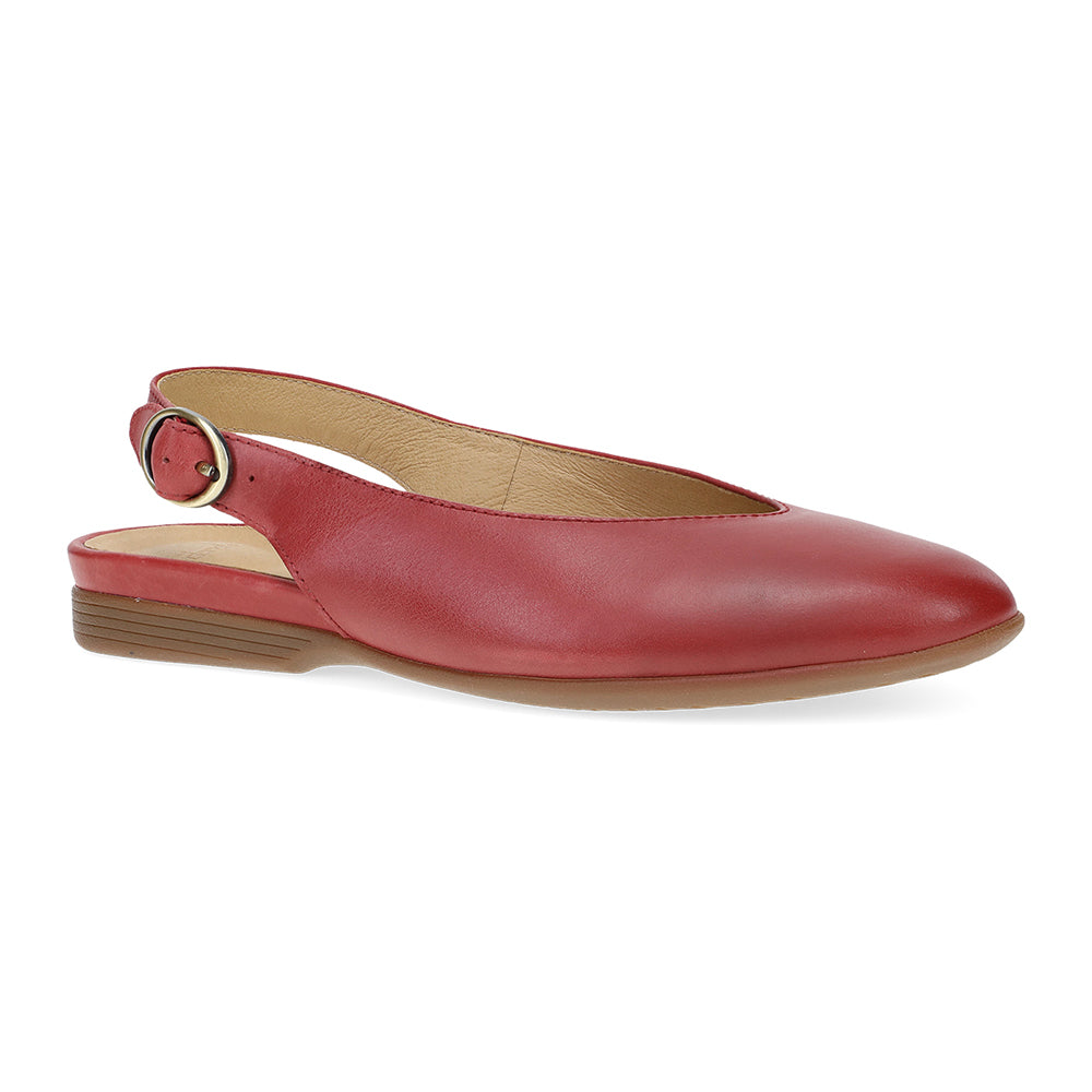 Dansko Lea Womens Shoes RedBurnishedNappa