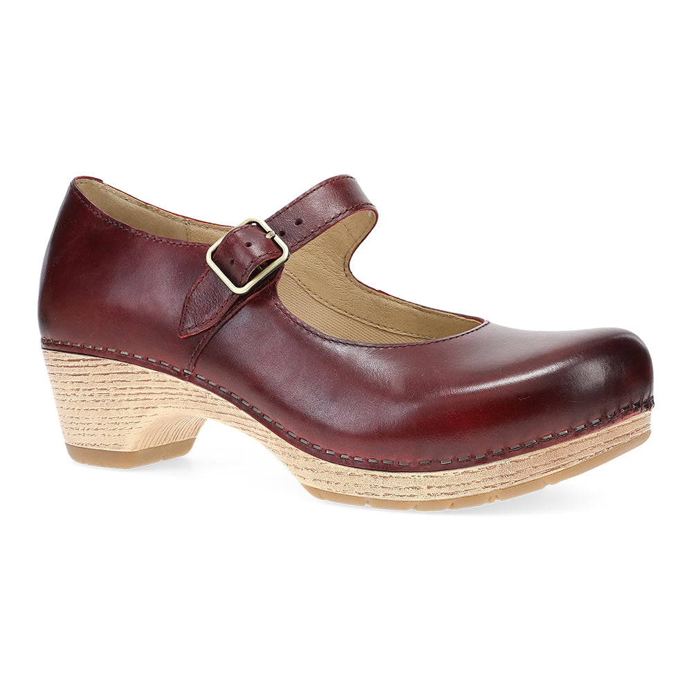 Dansko Lilah Womens Shoes Red Waxy Burnished