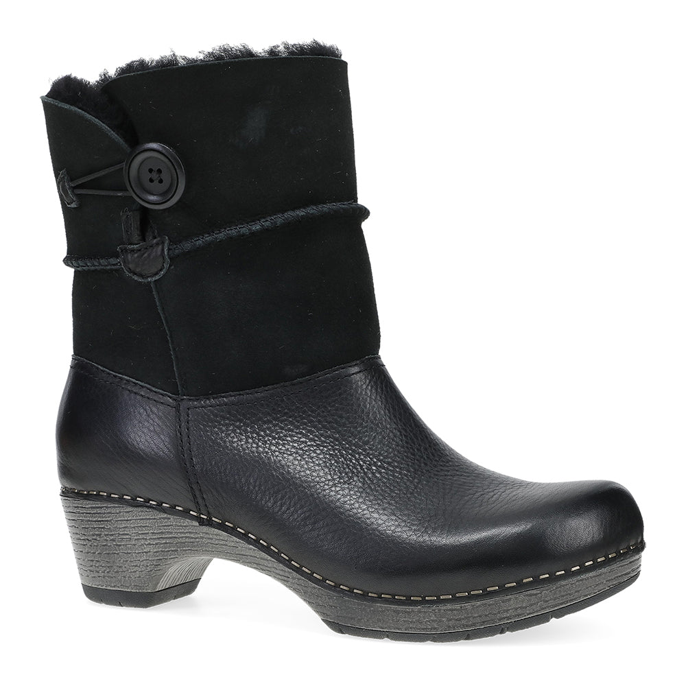 Dansko Lillith Black Waxy Milled