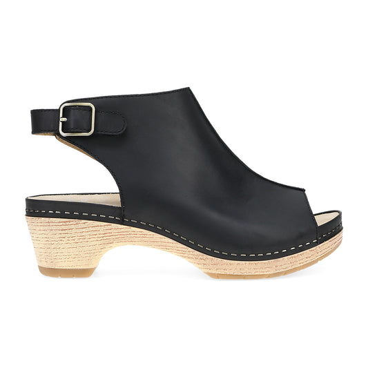 Dansko Lizzy Womens Shoes BlackOiledPullUp