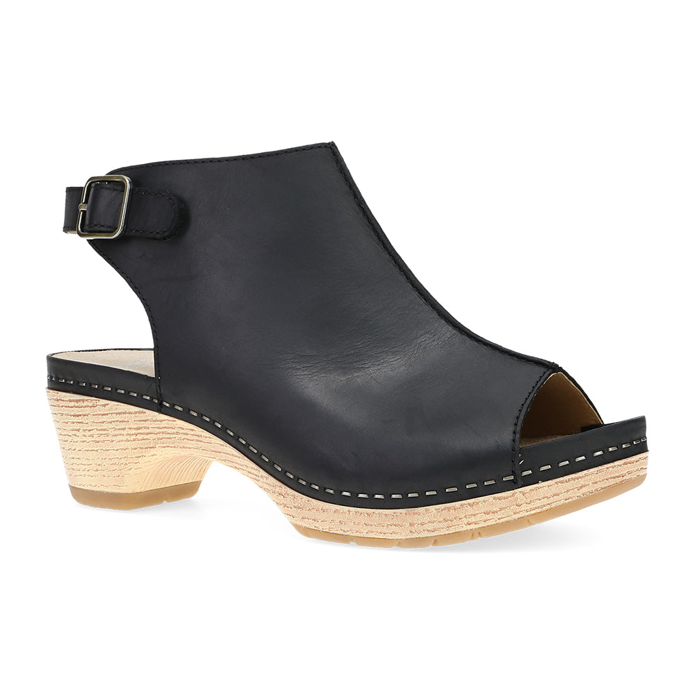 Dansko Lizzy Womens Shoes BlackOiledPullUp