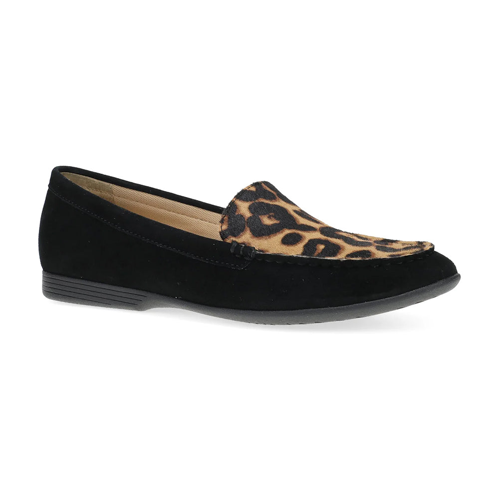 Black/Leopard Suede