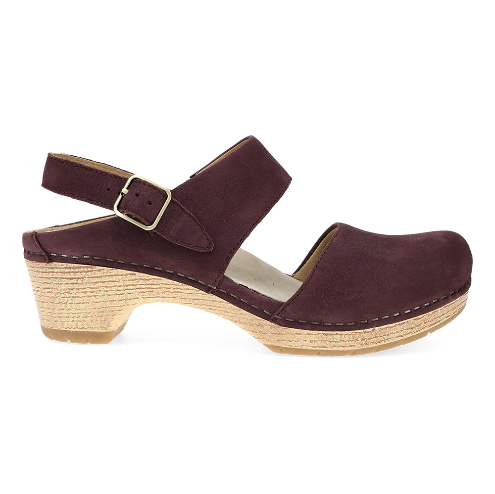Dansko Lucia Womens Shoes Fig Milled Nubuck