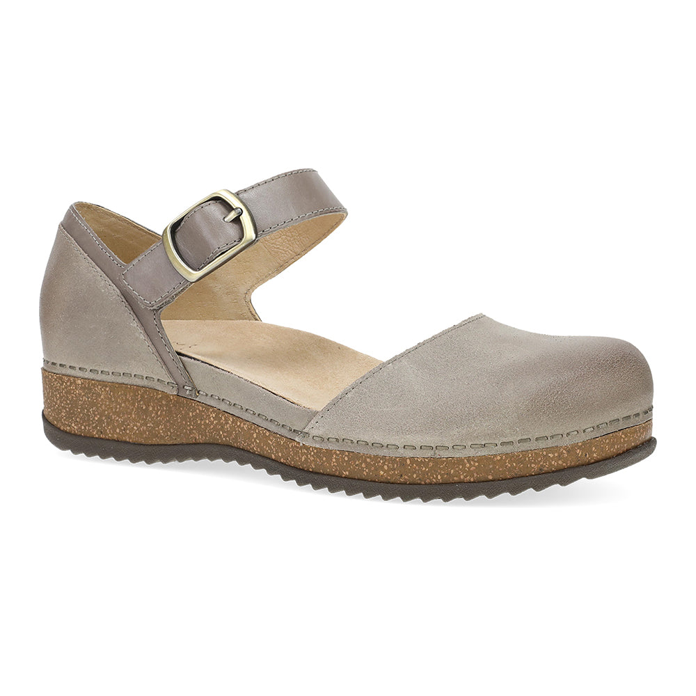 Dansko Mae Womens Shoes Taupe Suede
