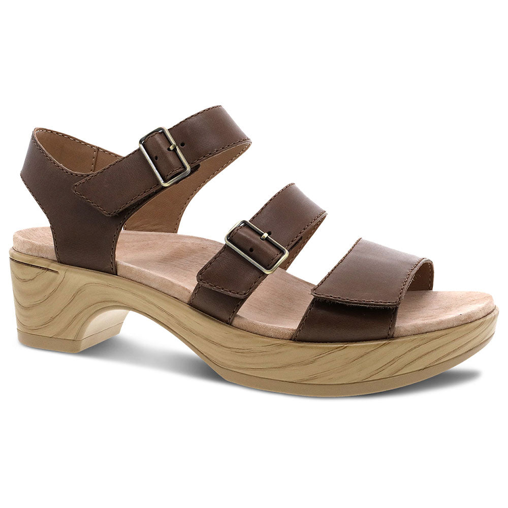 Dansko Malena Buckle Sandal Womens Shoes Brown