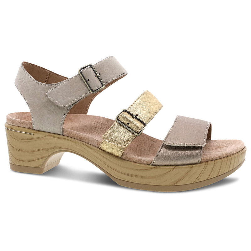 Dansko Malena Buckle Sandal Womens Shoes Metallic Multi