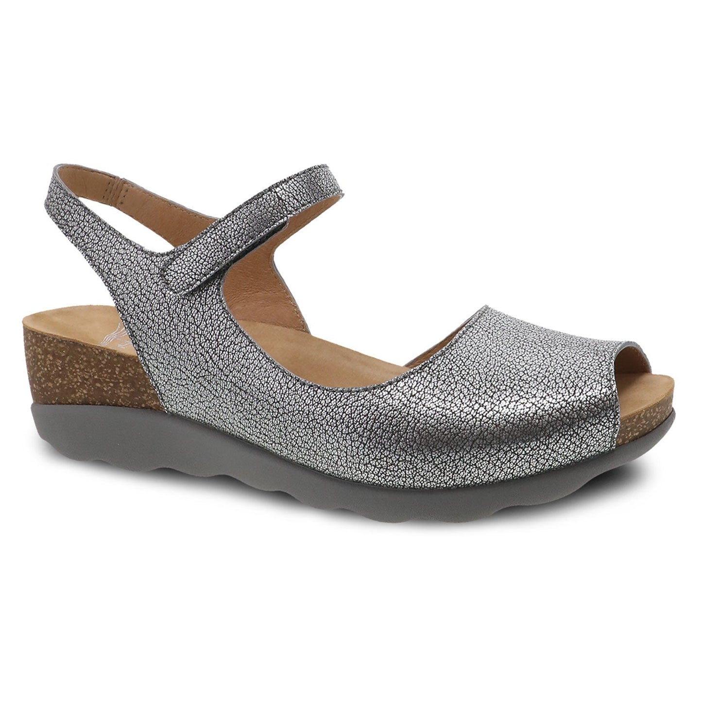 Dansko Marcy Wedge Womens Shoes Pewter Metallic