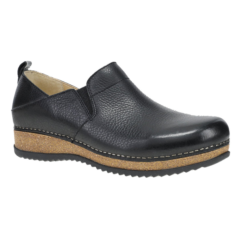 Dansko Meara Womens Shoes Black Waxy Milled