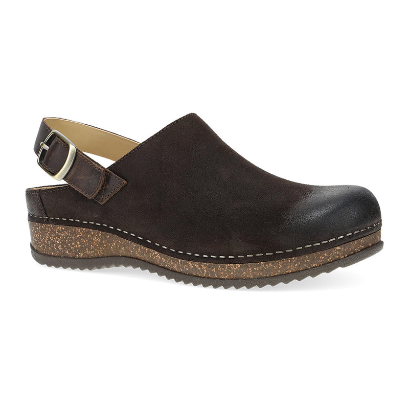 Dansko Merrin Womens Shoes Chocolate Burnished Suede