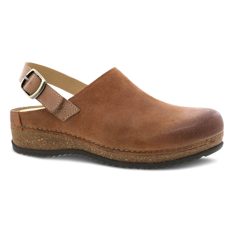Dansko Merrin Womens Shoes Tan Burnished Suede