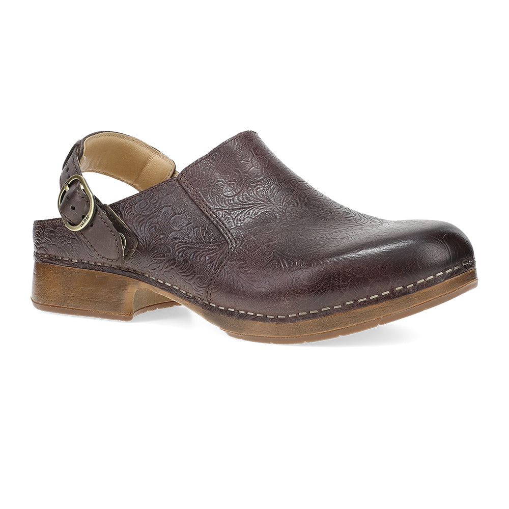 Dansko Millie Womens Shoes ChocolateTooled/Chocolate