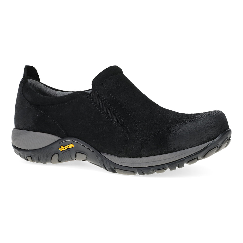 Dansko Pippy Womens Shoes Black Waterproof Burnished Suede