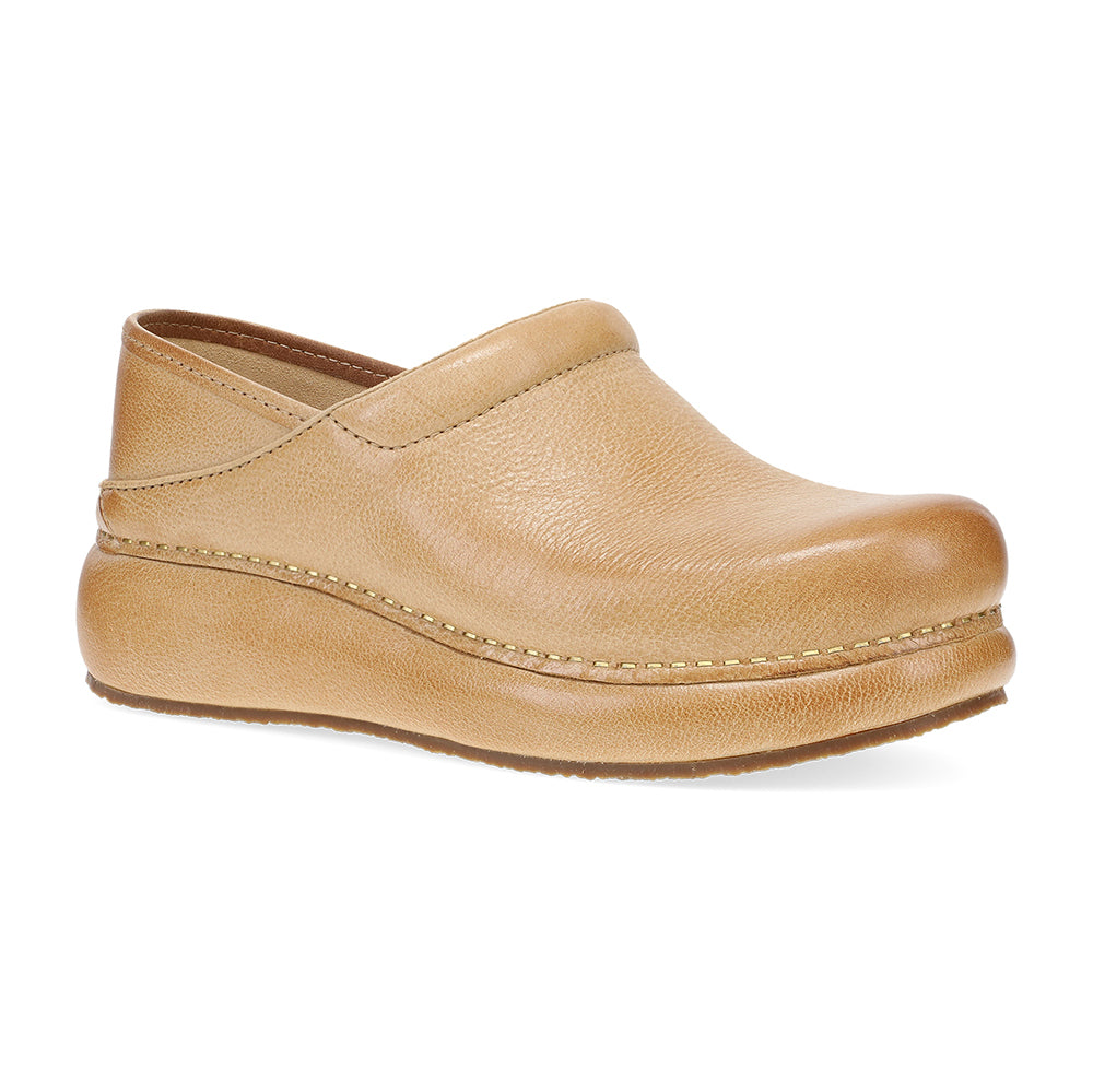 Dansko Platform Pro Clog Womens Shoes Honey Distressed