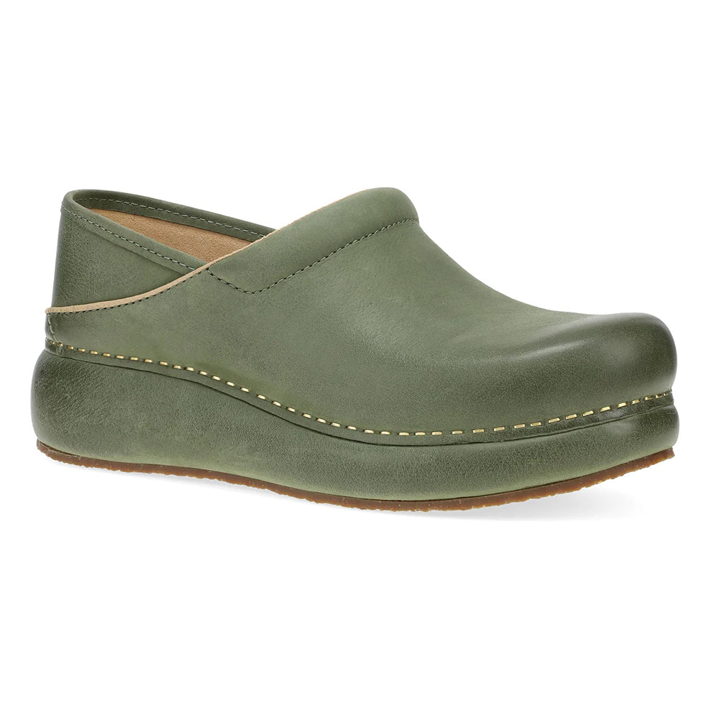 Dansko Pro Cloud Womens Shoes Pro Green Burnished Nubuck