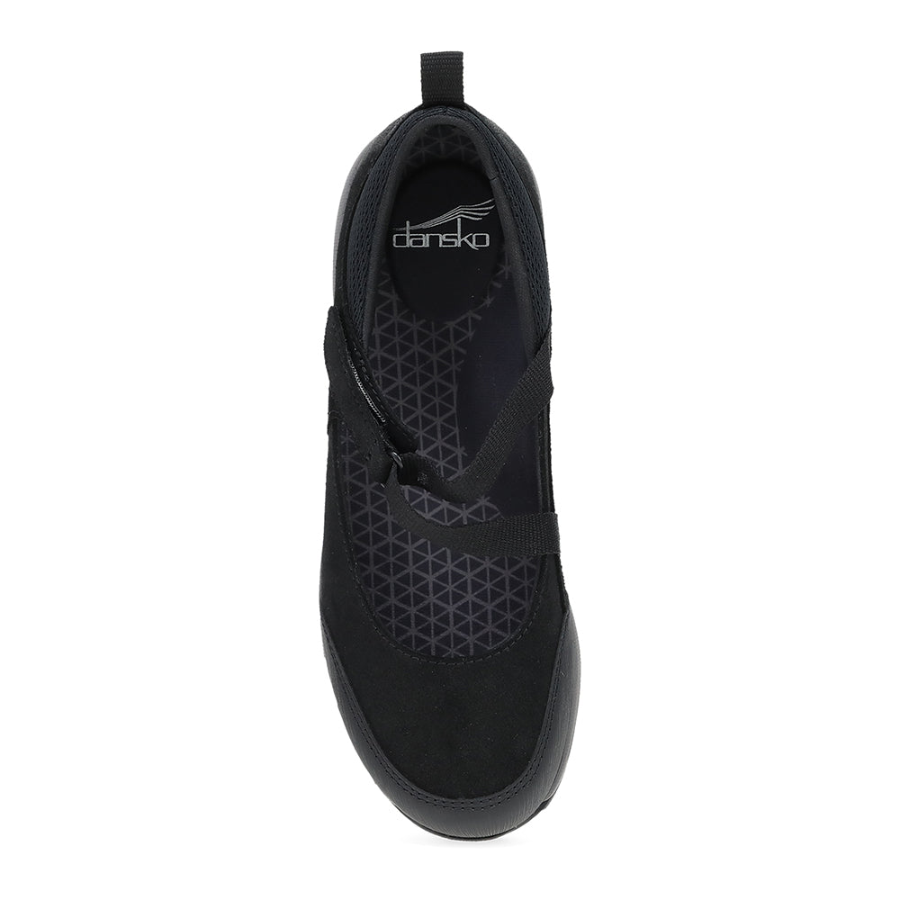 Dansko Primrose Womens Shoes Black Burnished Suede