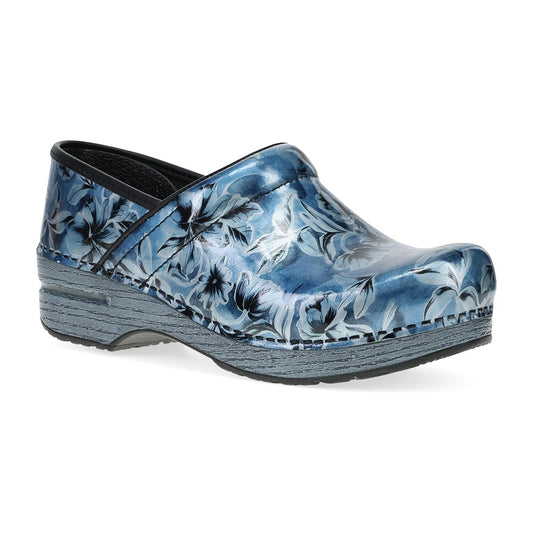 Dansko Professional Blue Vine Patent Womens Shoes Blue Vine Patent
