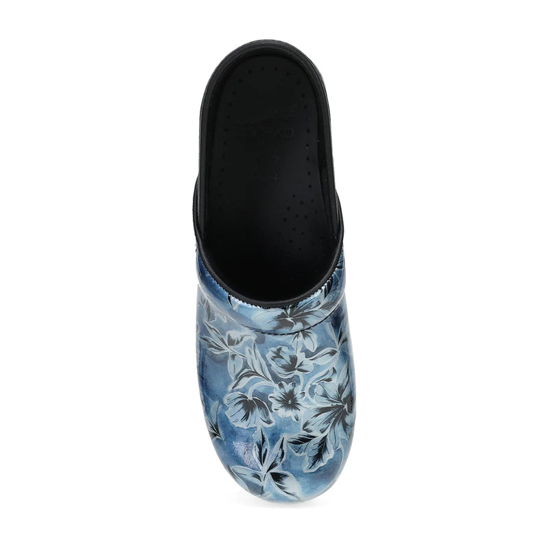 Dansko Professional Blue Vine Patent Womens Shoes